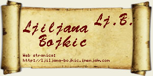Ljiljana Bojkić vizit kartica